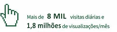 Mais de 25 MIL  visitas diárias e 7 milhões de visualizações/mês